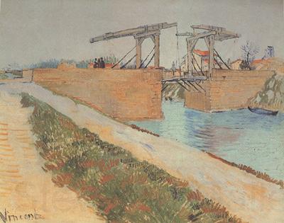 Vincent Van Gogh The Langlois Bridge at Arles with Road alonside the Canal (nn04)